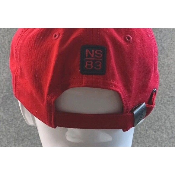 Nautica Red Logo Mens Hat OSFM Cotton Strapback Cap - Picture 7 of 10
